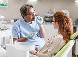 Patient in Brick Township at dental emergency appointment